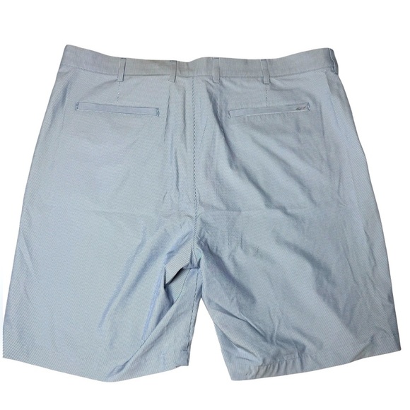 Greg Norman Performance Stretch Shorts Size 40 Blue Pinstripe - Picture 5 of 6